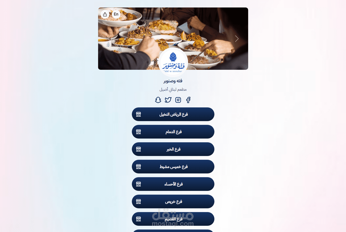 تصميم وتطوير موقع فته وصنوبر