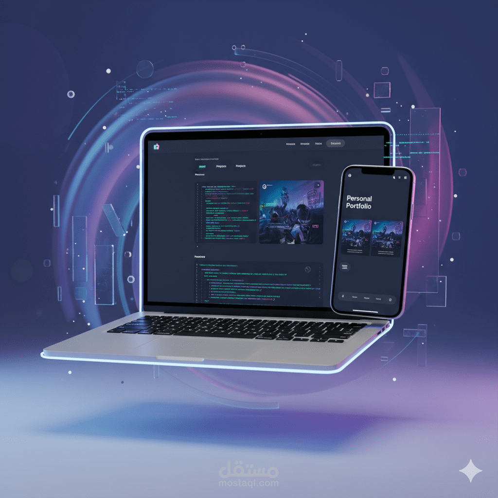 تصميم وتطوير موقع شخصي تعريفي تفاعلي (Interactive Digital Portfolio)