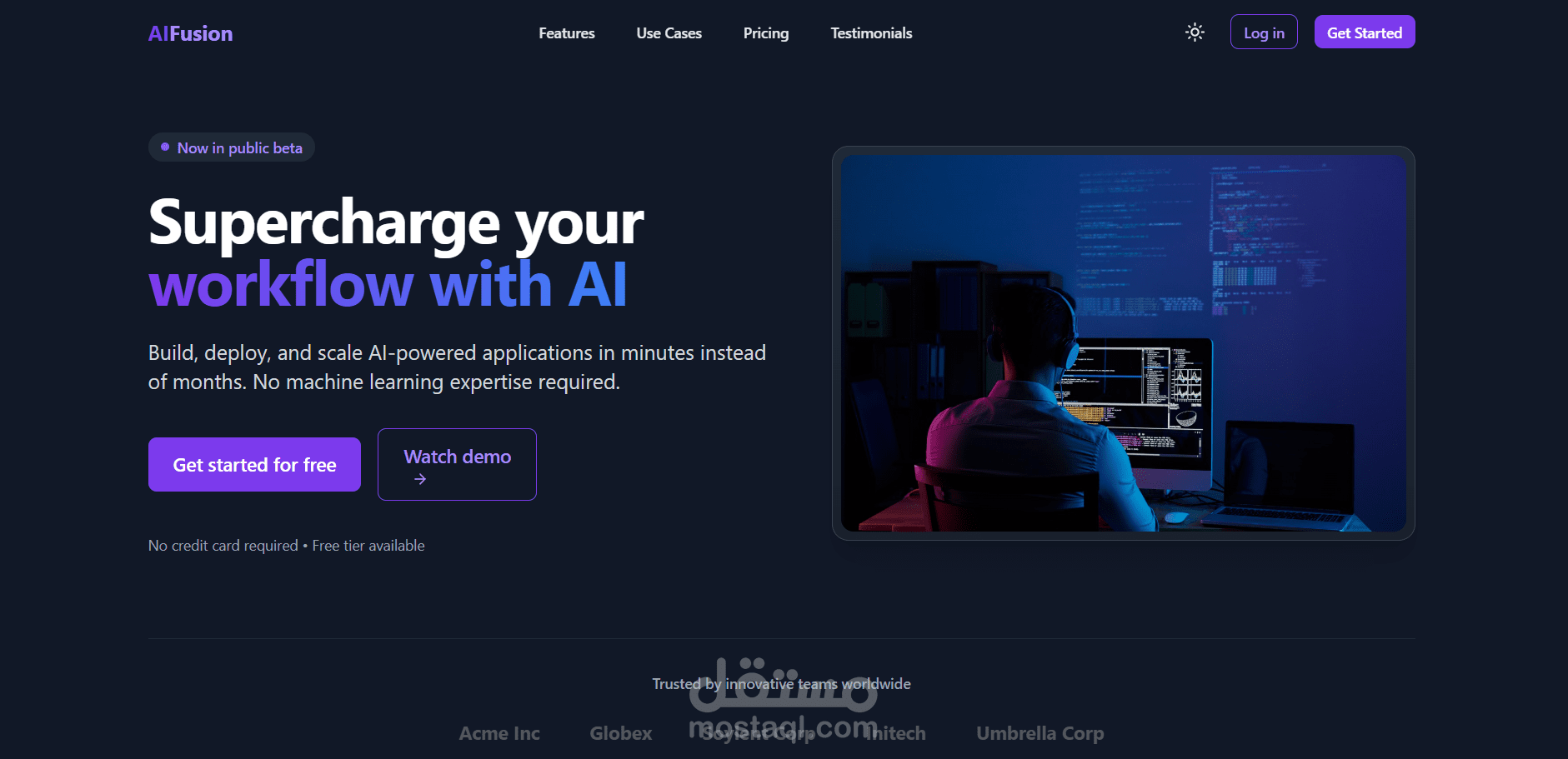 Responsive AI SaaS template