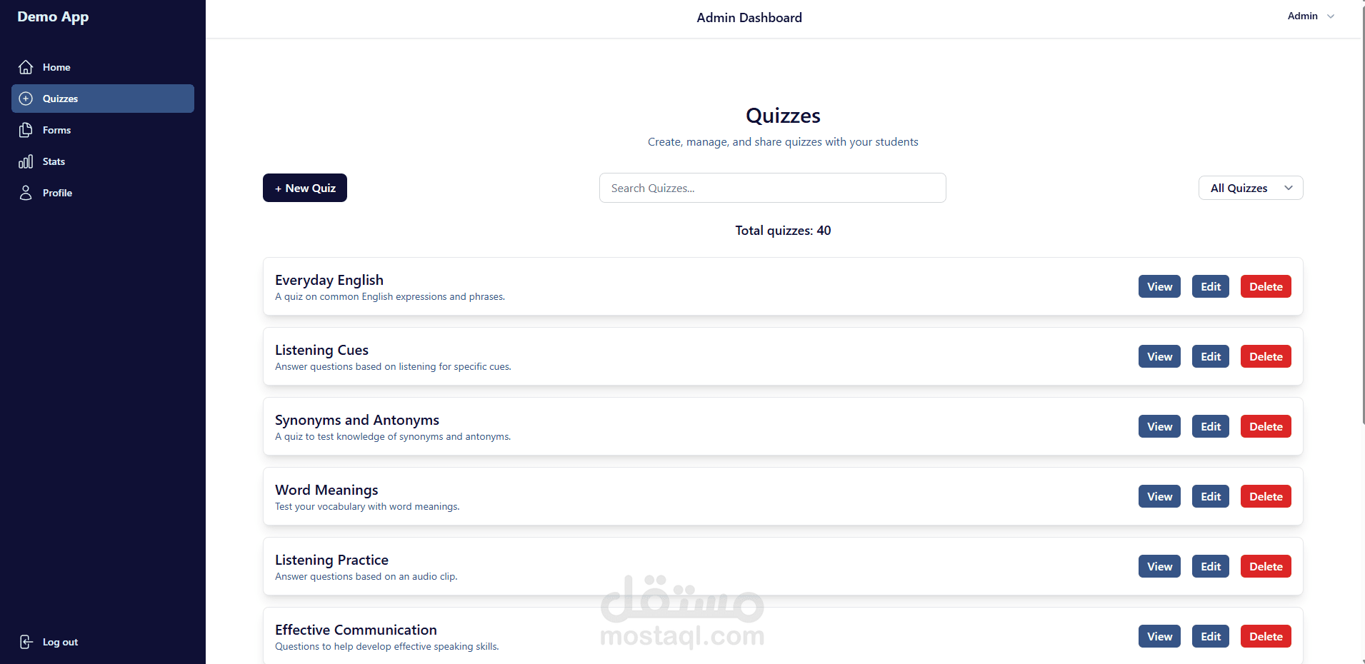 Online English Teacher Web App