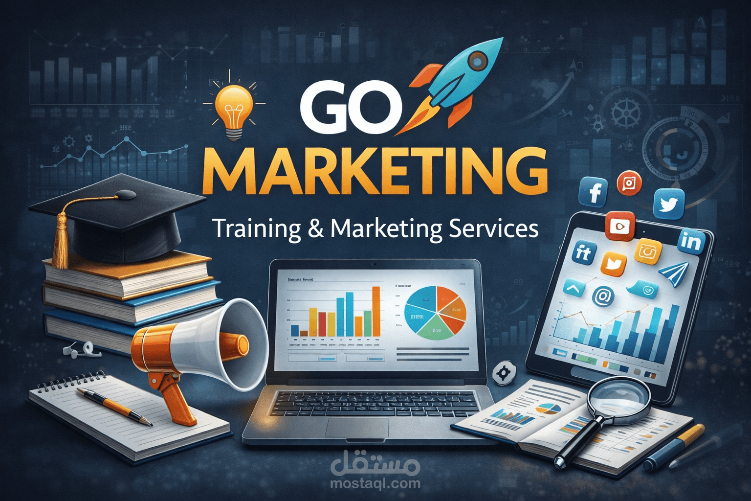 خطة محتوى تسويقية لشركة Go Marketing للتسويق الالكتروني