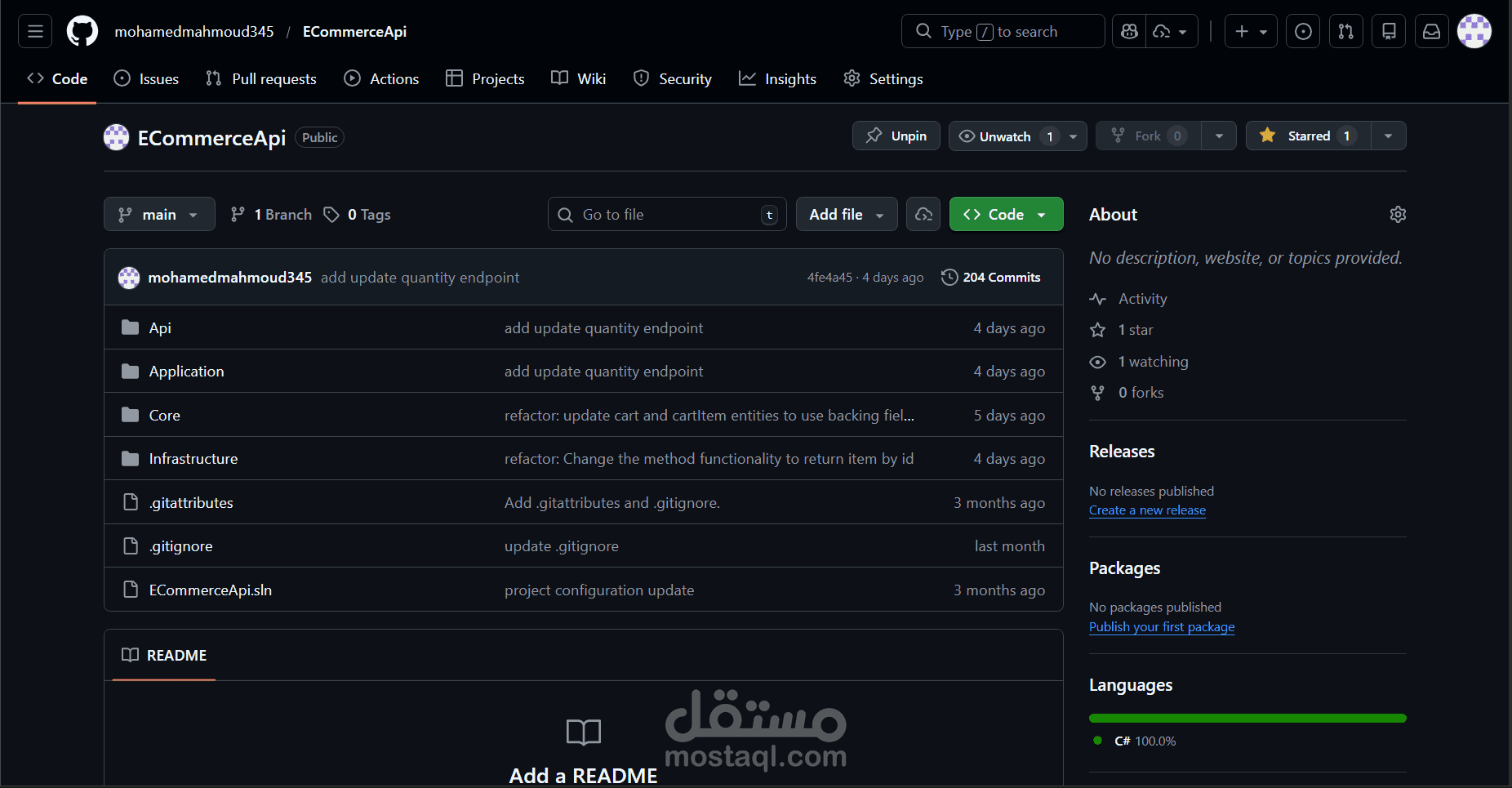 ُُE-Commerce web api