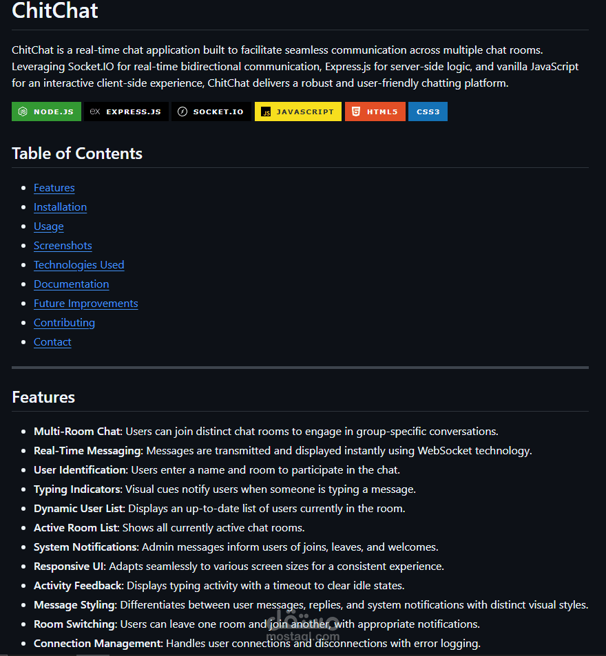 ChitChat is a real-time chat application built to facilitate seamless communication across multiple chat rooms