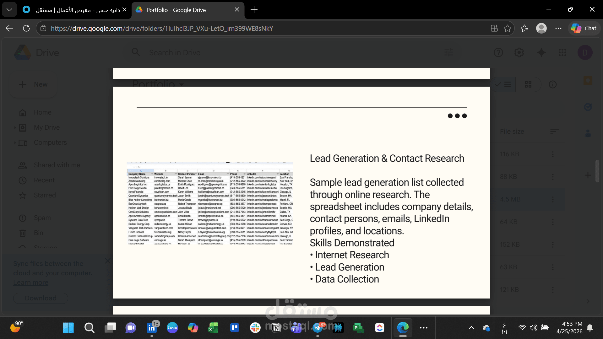 Lead Generation & contact Research