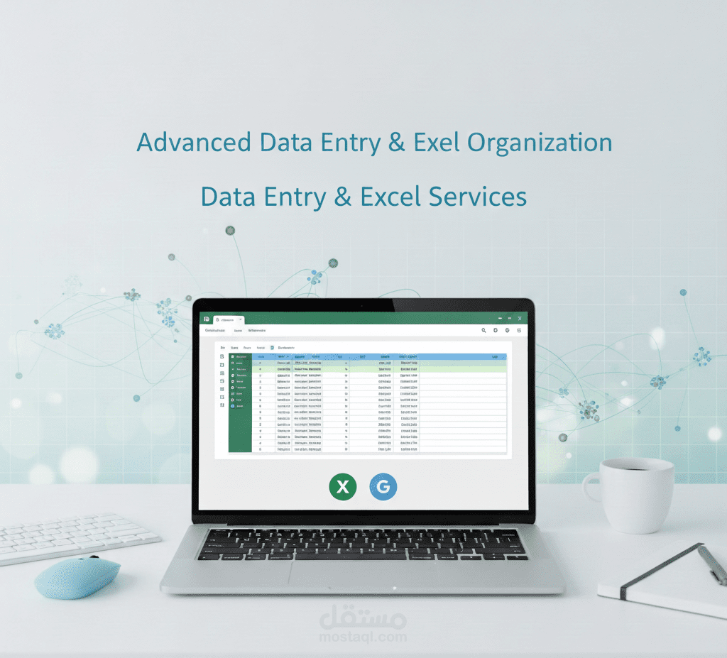 إدخال البيانات بدقة واحتراف – تنظيم ملفات Excel و Google Sheets