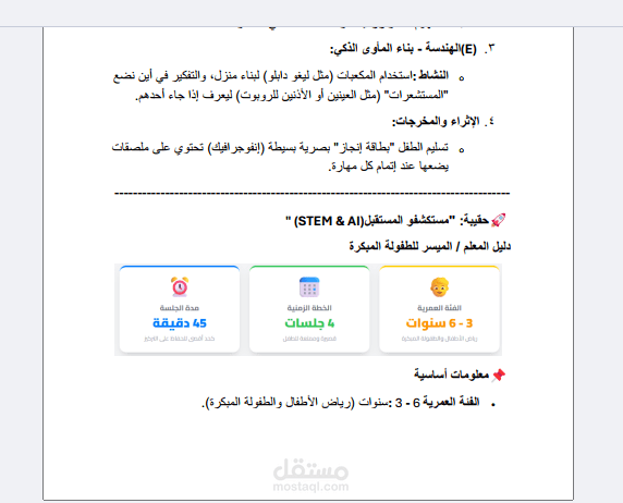 عمل  حقائب تدريبية فى العديد من التخصصات