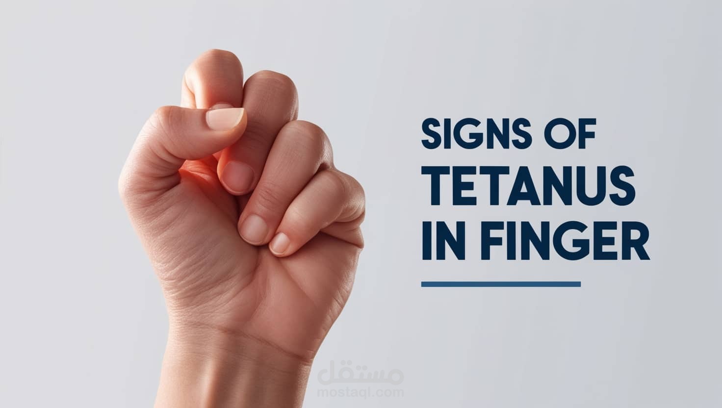 Main signs of tetenus in finger