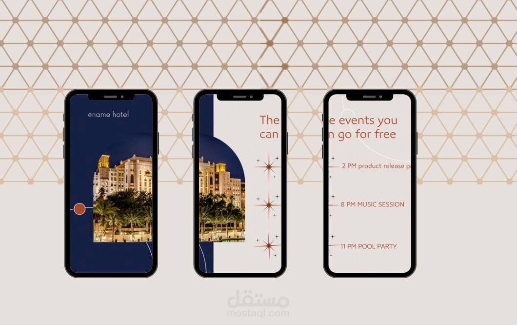 Instagram posts for a hotel