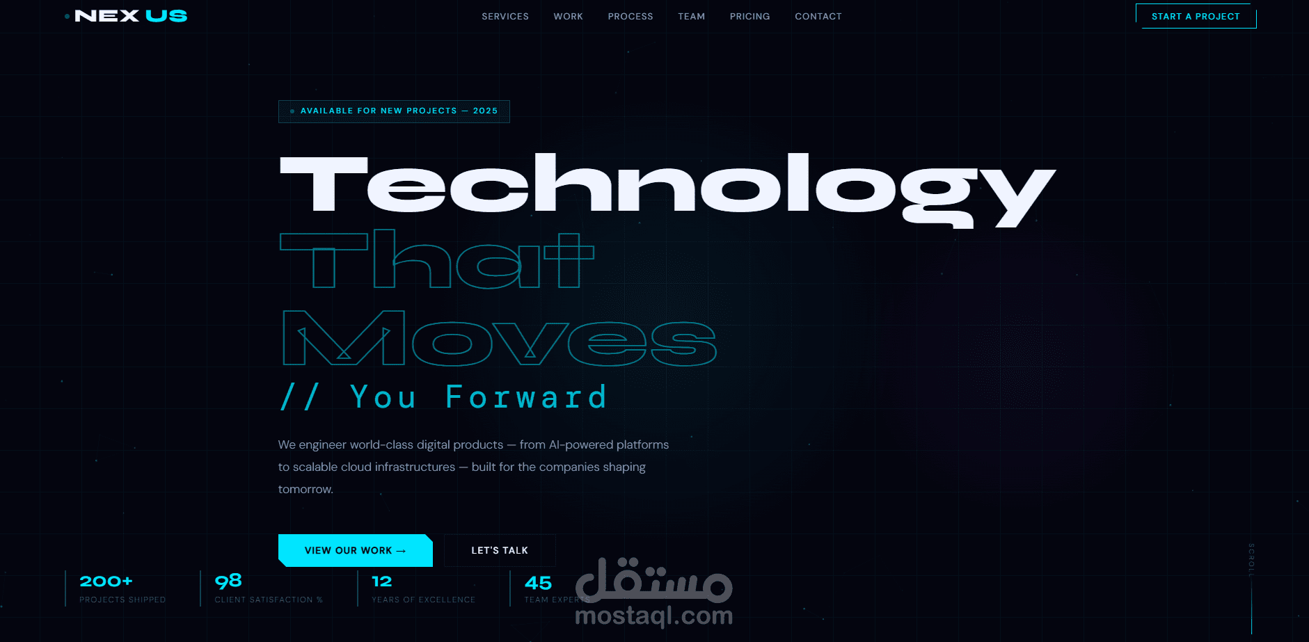 موقع شركة تقنية متطور وحديث