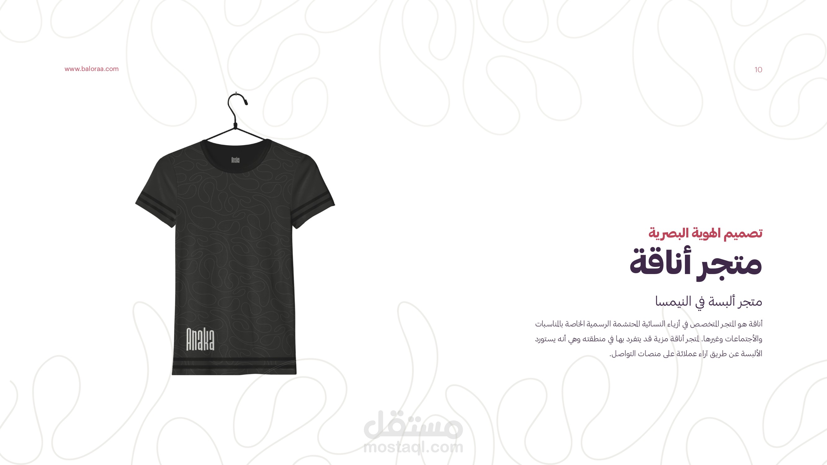 الهوية البصرية لمتجر اناقة