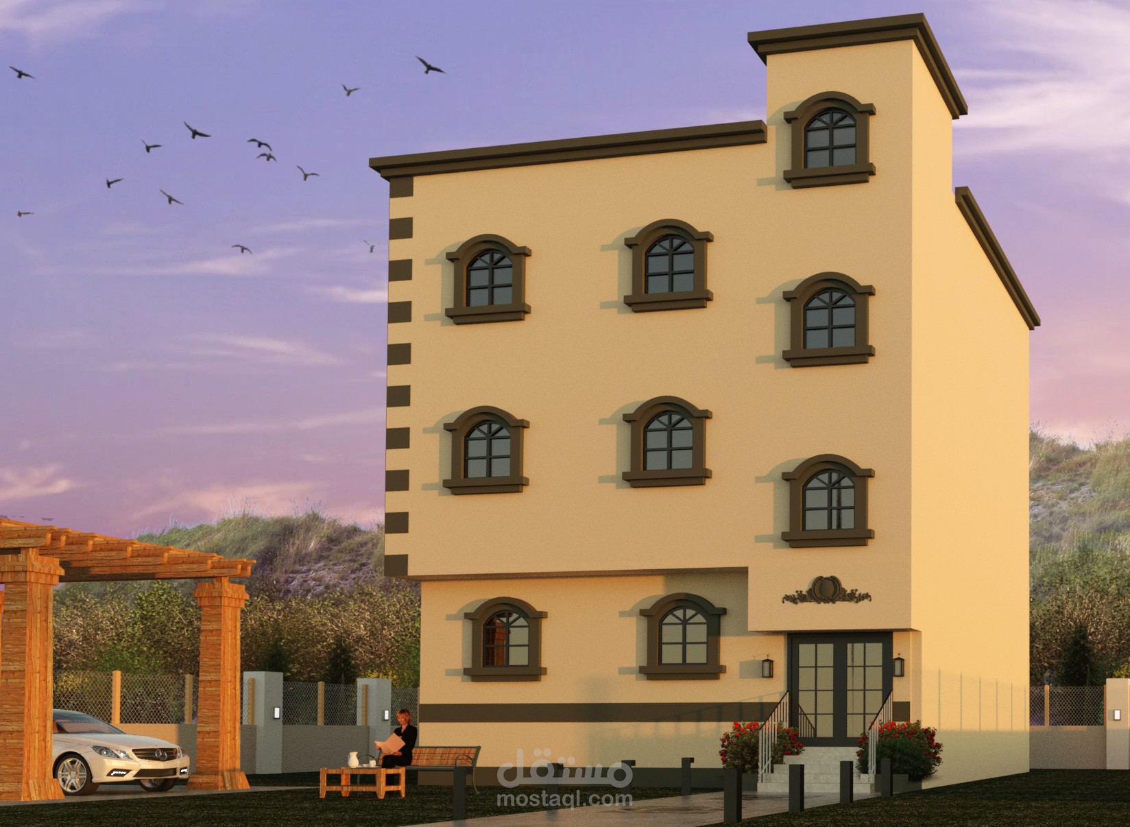 عمارة سكنية أرضي + 2 طابق -المملكة العربية - جدة