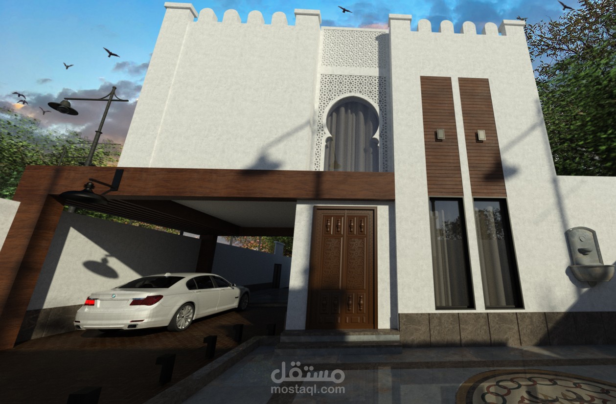 تصميم واجهه اندلسية بالسعودية