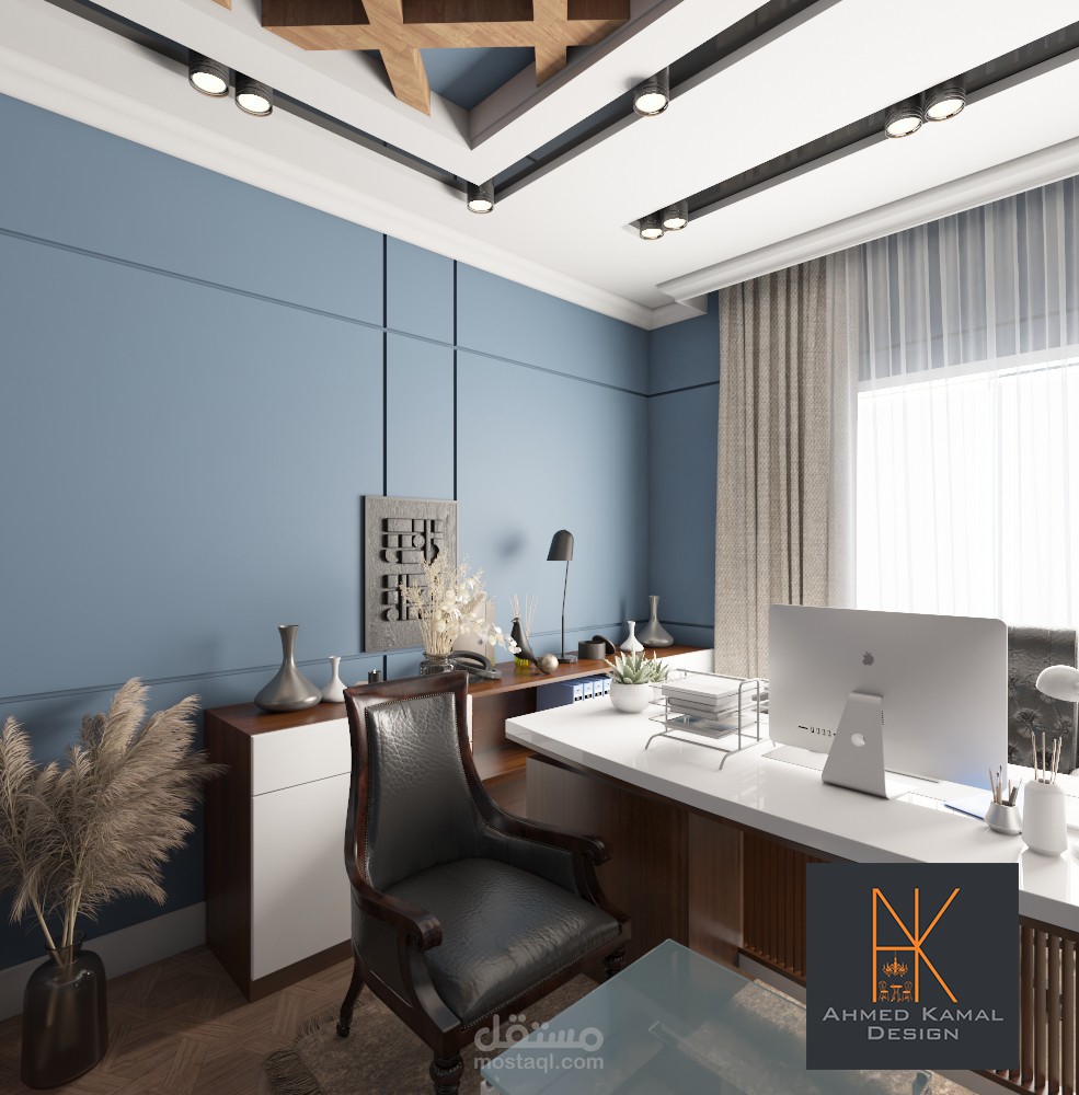 تصميم داخلي لمكتب في مدينة الرياض