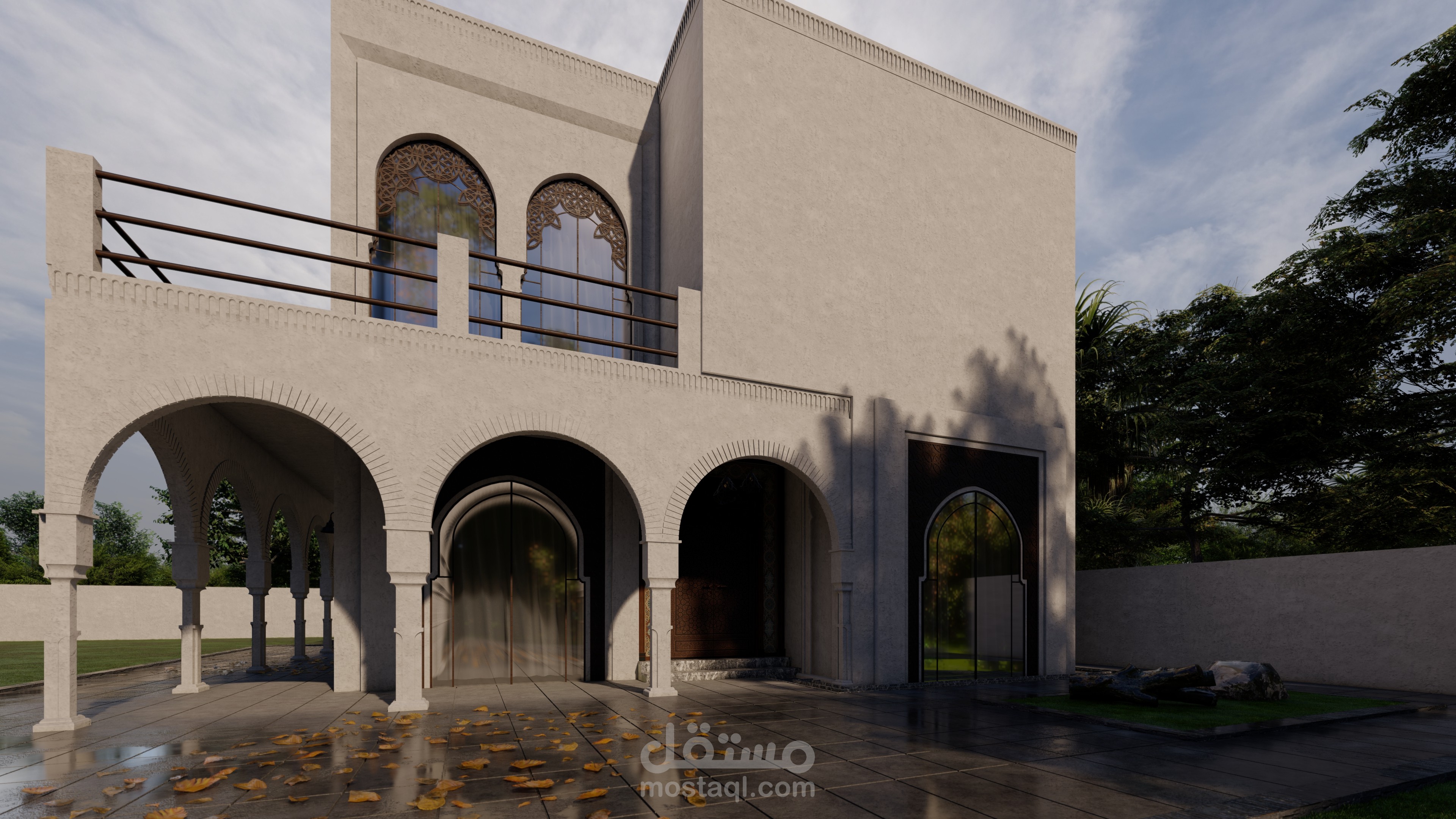 تصميم واجهه اندلسية طراز قديم