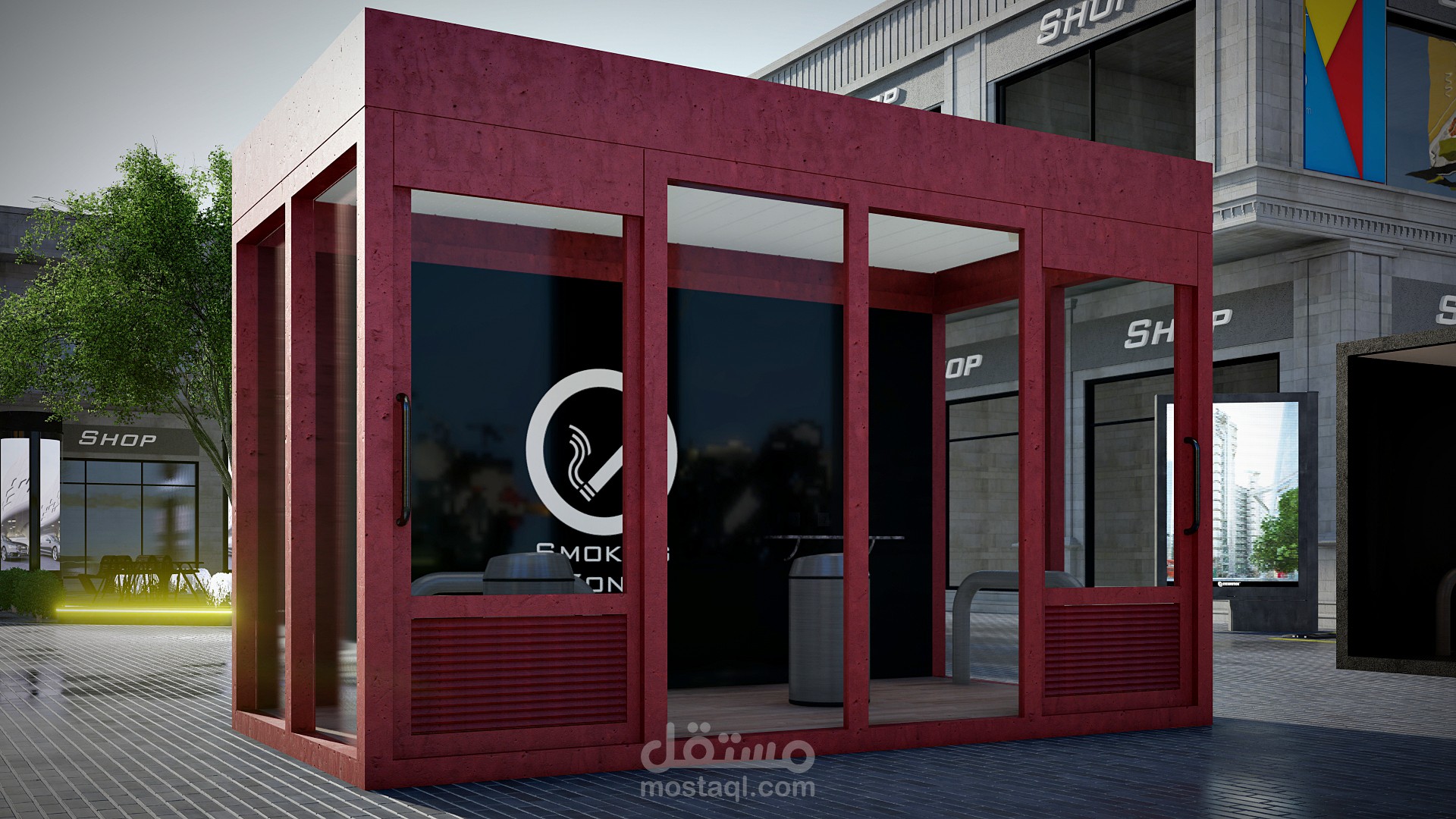 تصميم غرف تدخين خارجية Out door smoking Zones