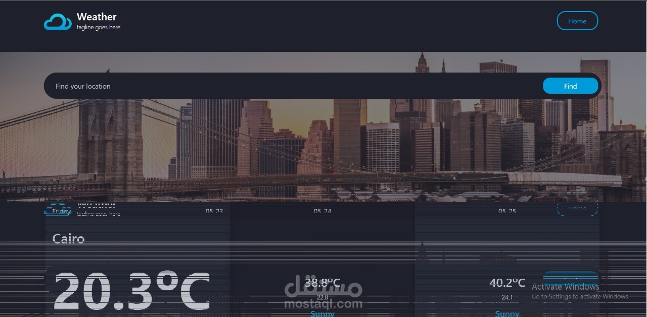 Weather App – تطبيق طقس بسيط باستخدام HTML وCSS وJavaScript
