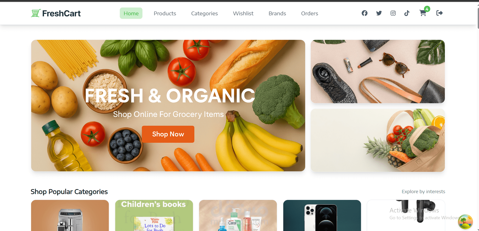 E-Commerce – متجر إلكتروني متكامل باستخدام React وVite