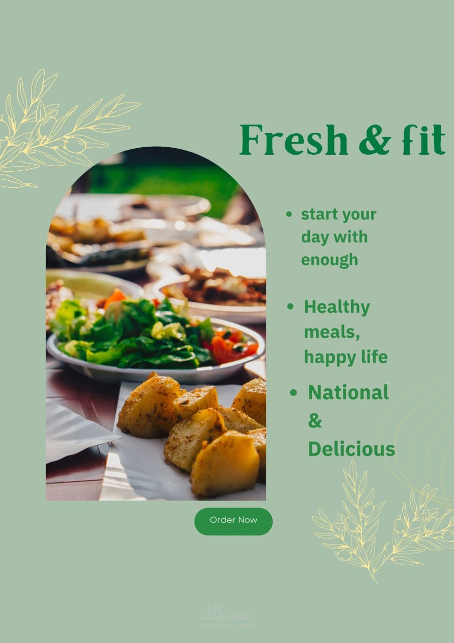 Design a fresh and vibrant healthy food poster for social media”