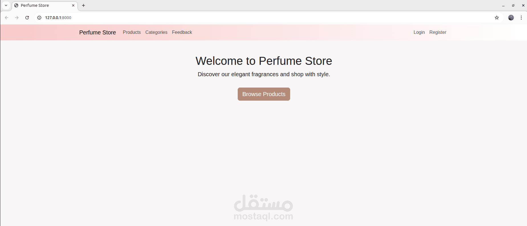 ويب سايت متمكن من عمليات ال CRUD