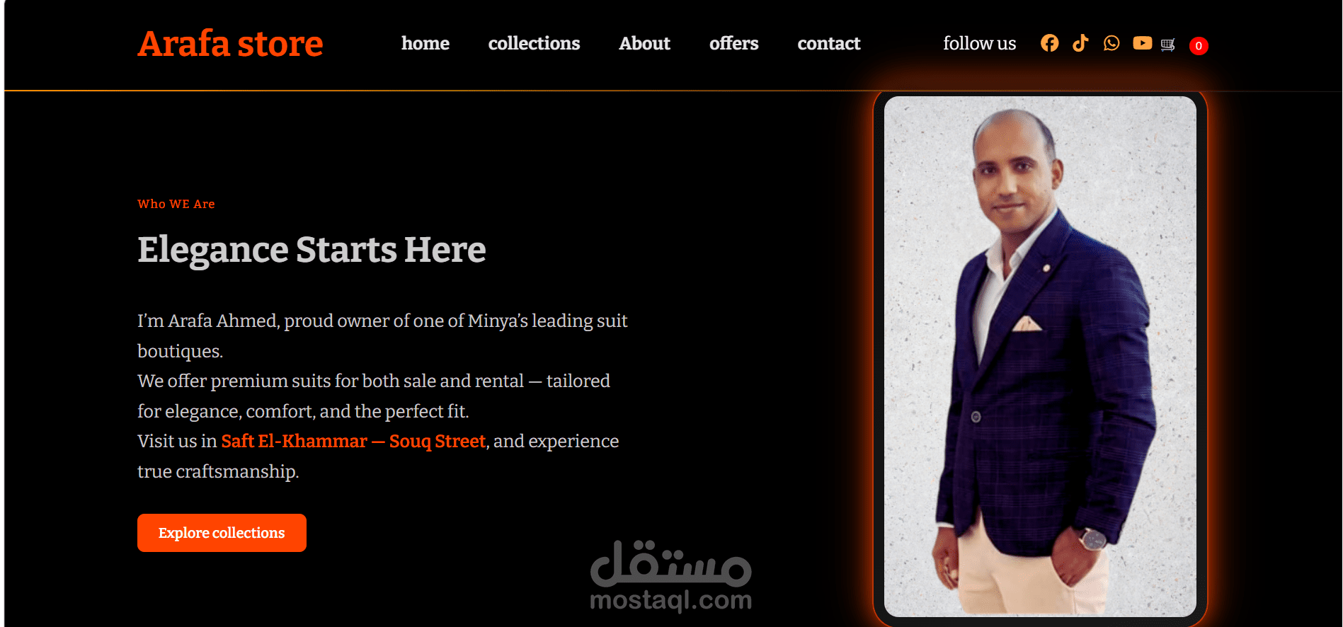 Modern Online Store for Men's Suits and Formal Wear