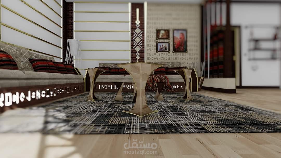 تصميم داخلي فيلا تراثيه