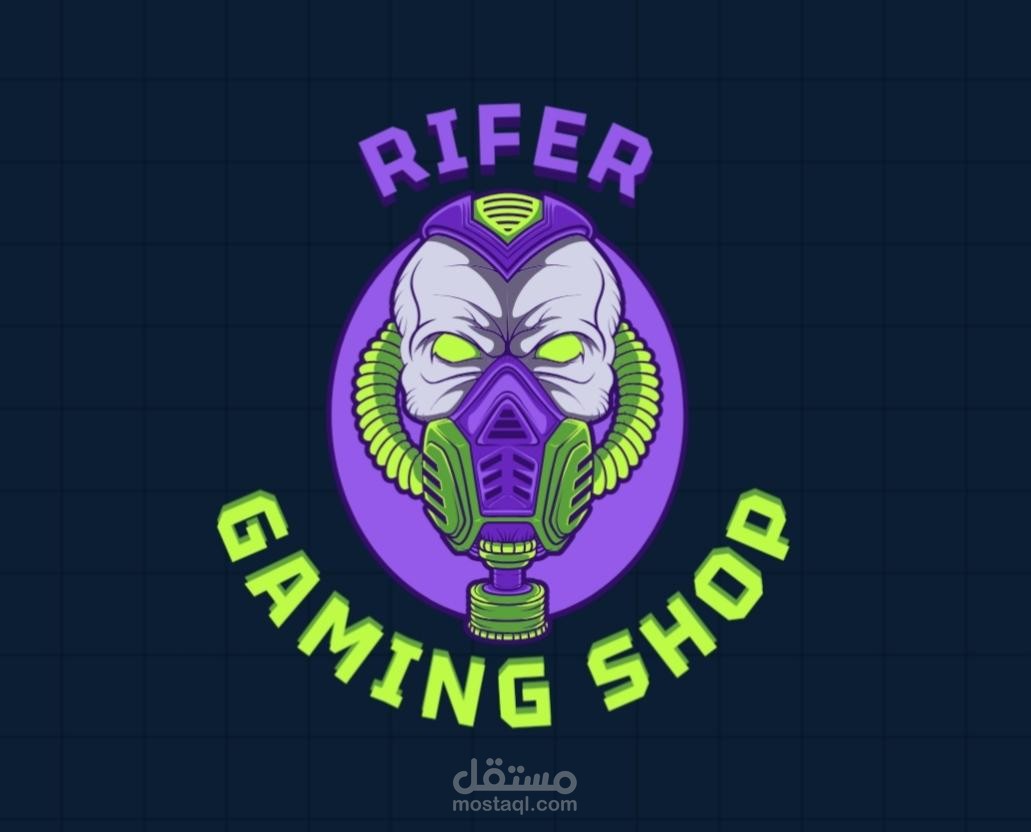 logo لمحل الكتروني لبيع اغراض gaming