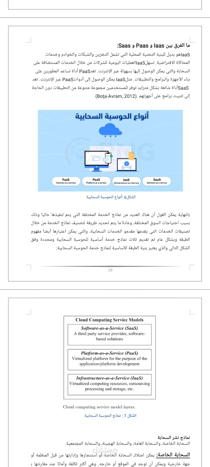 كتابة بحث علمي الحوسبة السحابية
