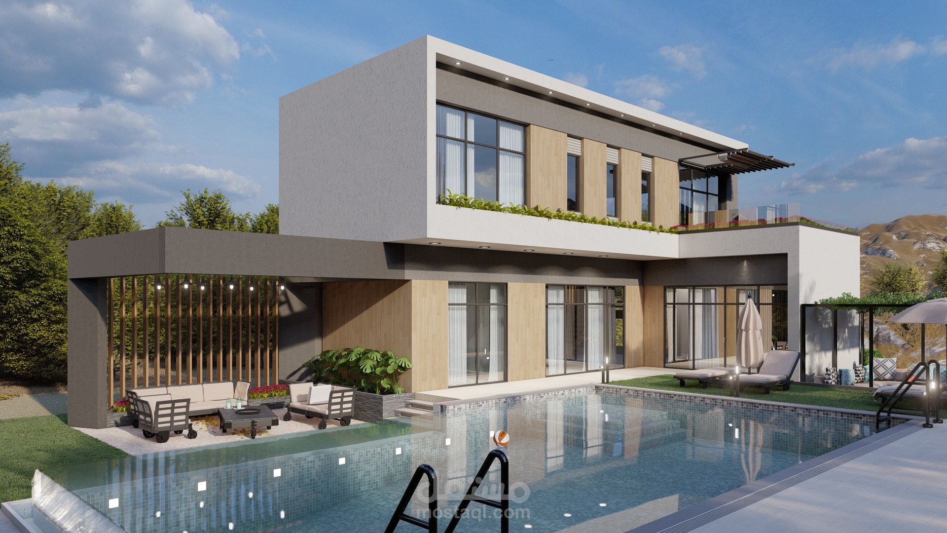 تصميم شاليه في البحر الميت