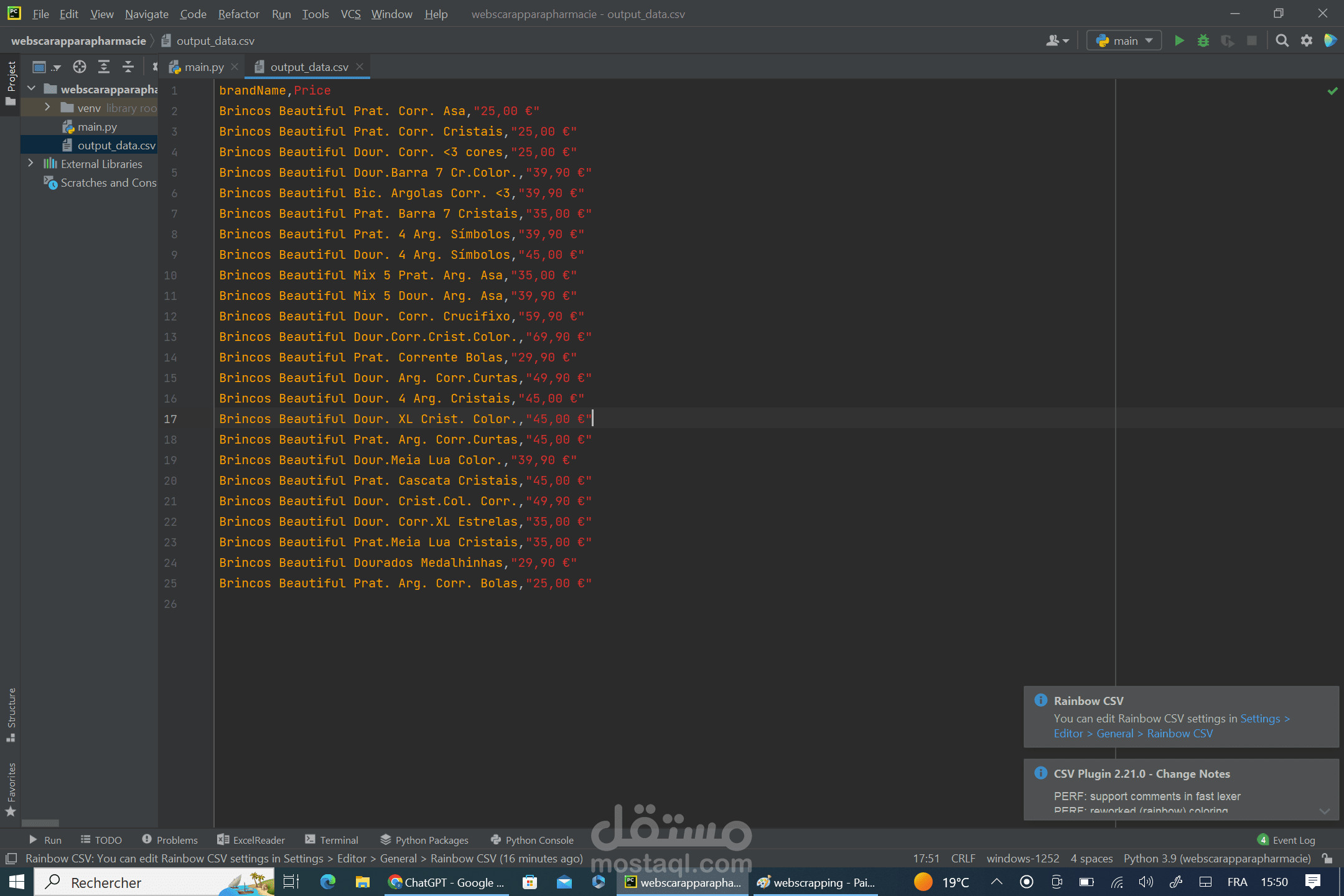 webscrapping with python
