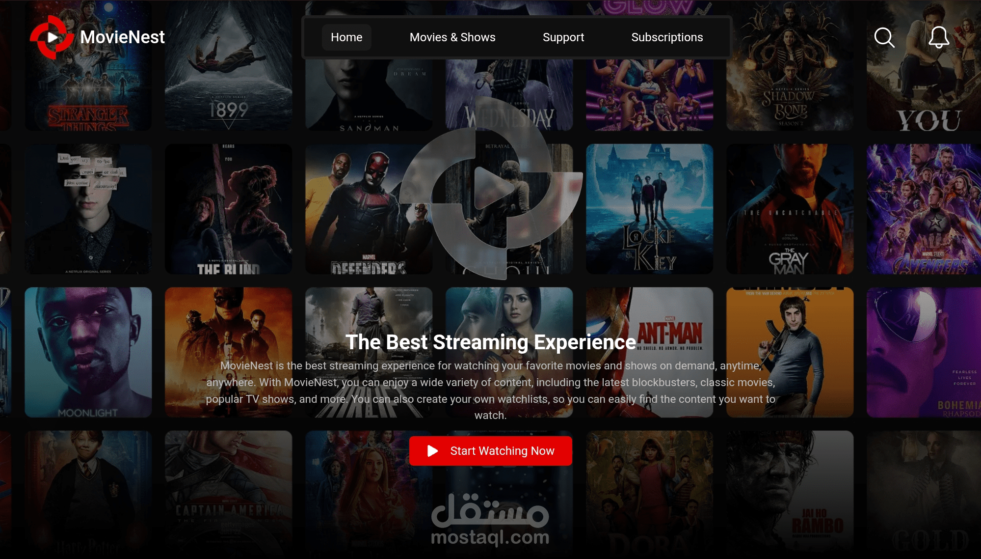 MovieNest – منصة عرض معلومات الأفلام والمسلسلات بتجربة مستخدم سلسة