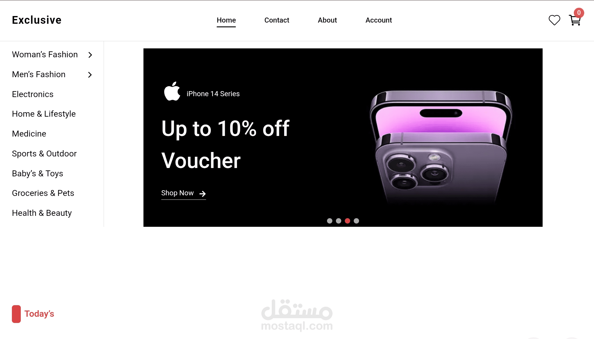E-Commerce  –  متجر إلكتروني بتصميم أنيق وتجربة مستخدم سلسة