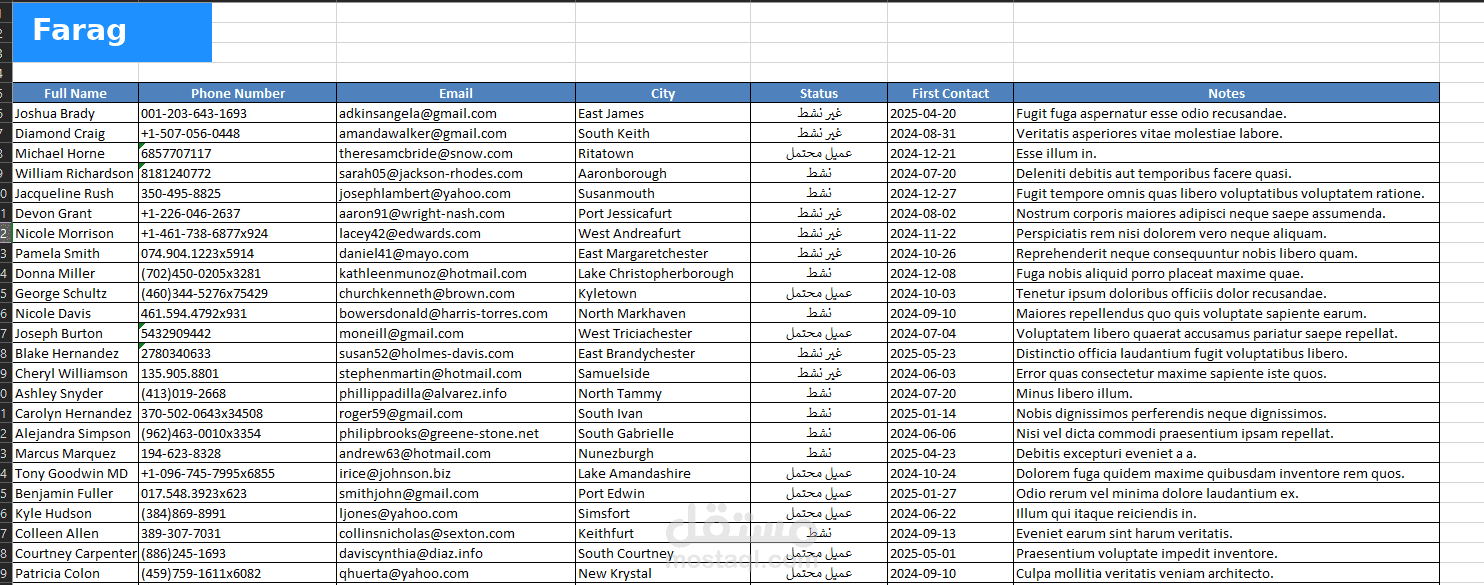 نموذج سجل مبيعات احترافي باستخدام Excel