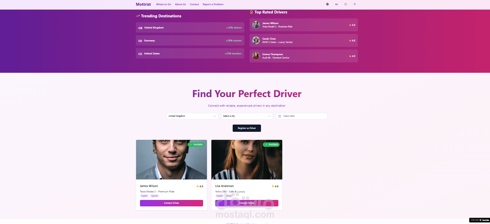 Mottrist Web Application