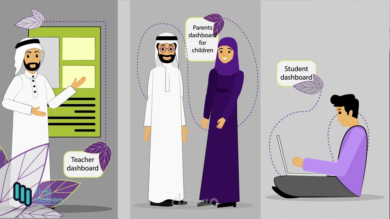 موشن جرافيك منصة تعليمية