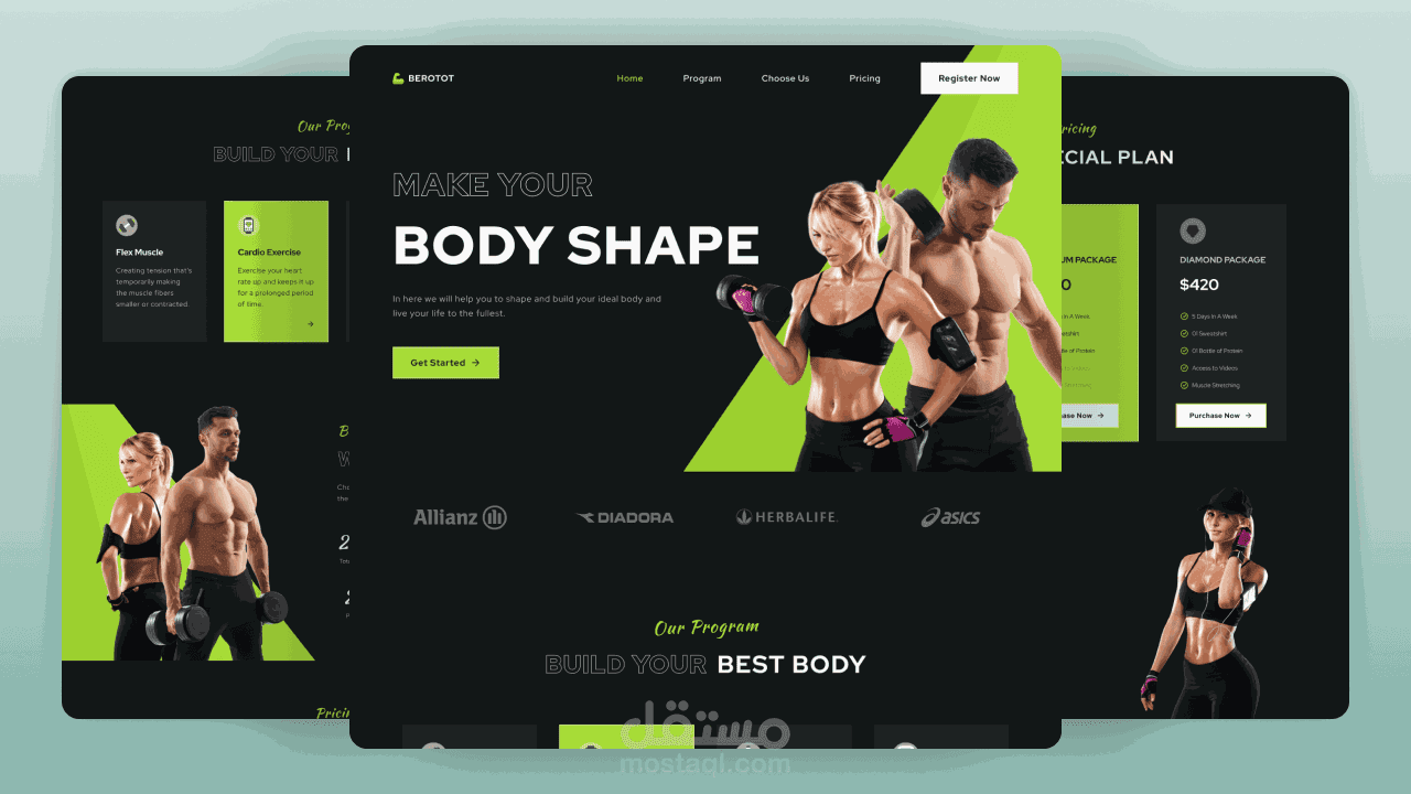 gym web site