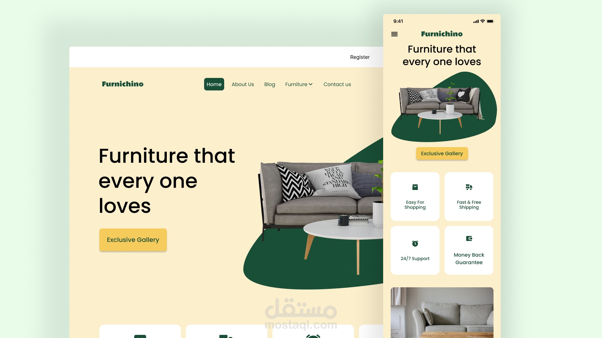 furnichino Responsive Landing Page