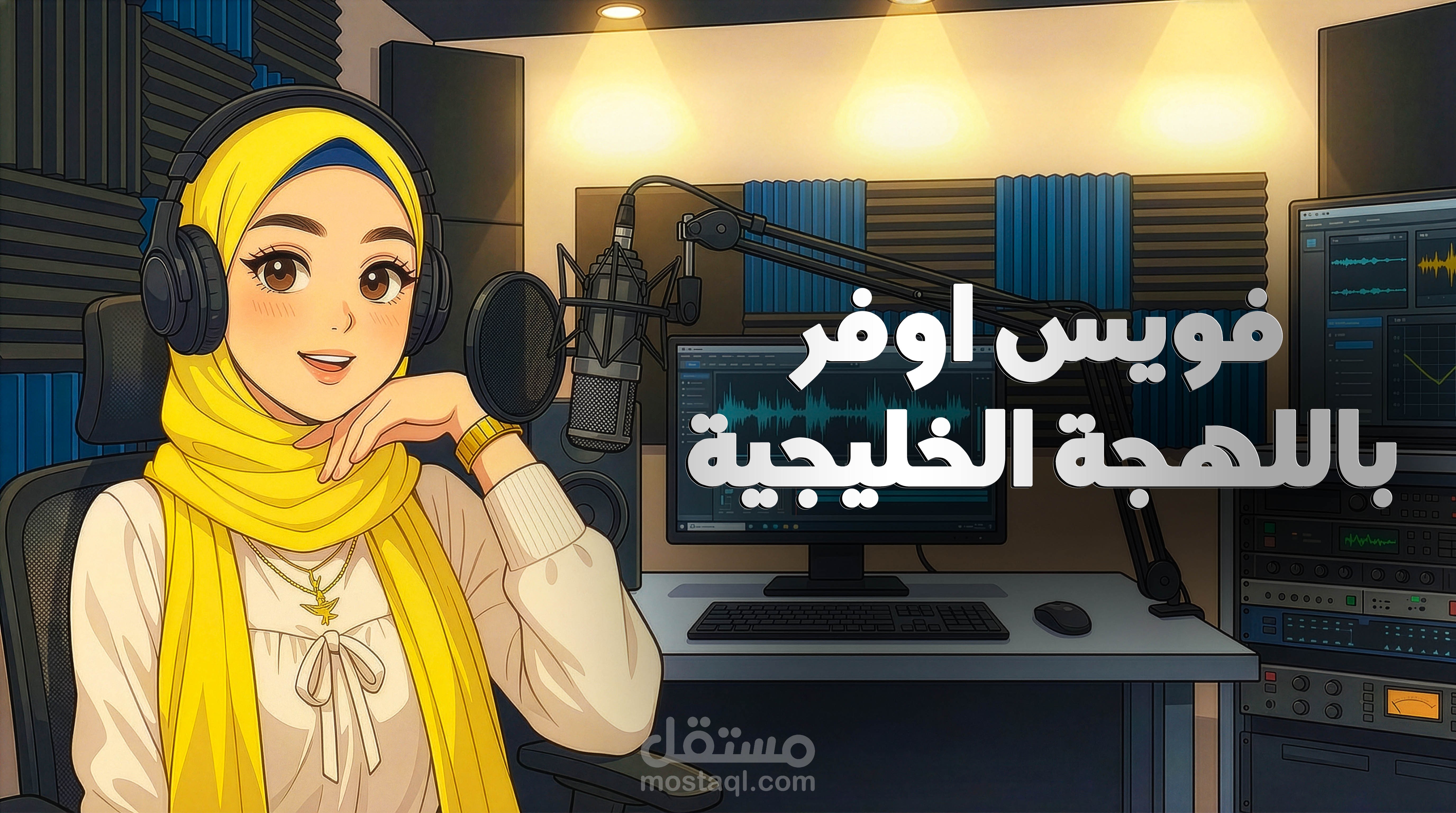 فويس أوفر احترافي بصوتي باللهجة الخليجية