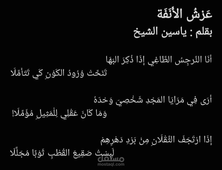 جزء بسيط من كتاباتي للشعر بانواعه