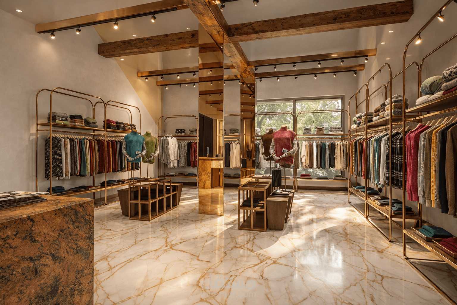 تصميم محل ملابس فينتج