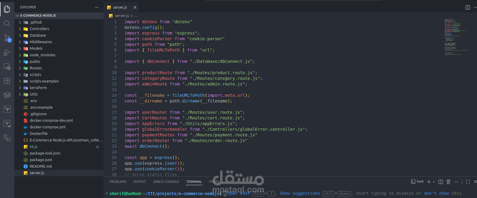 نظام متجر إلكتروني (E-Commerce REST API)