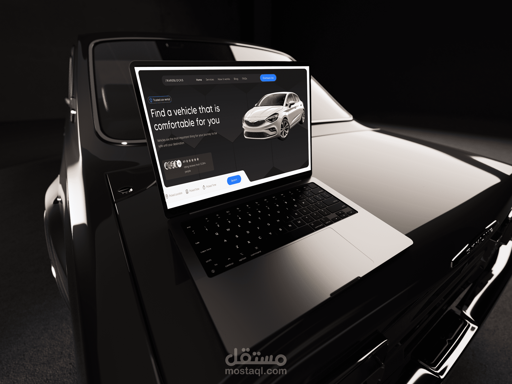 Car rental landing page