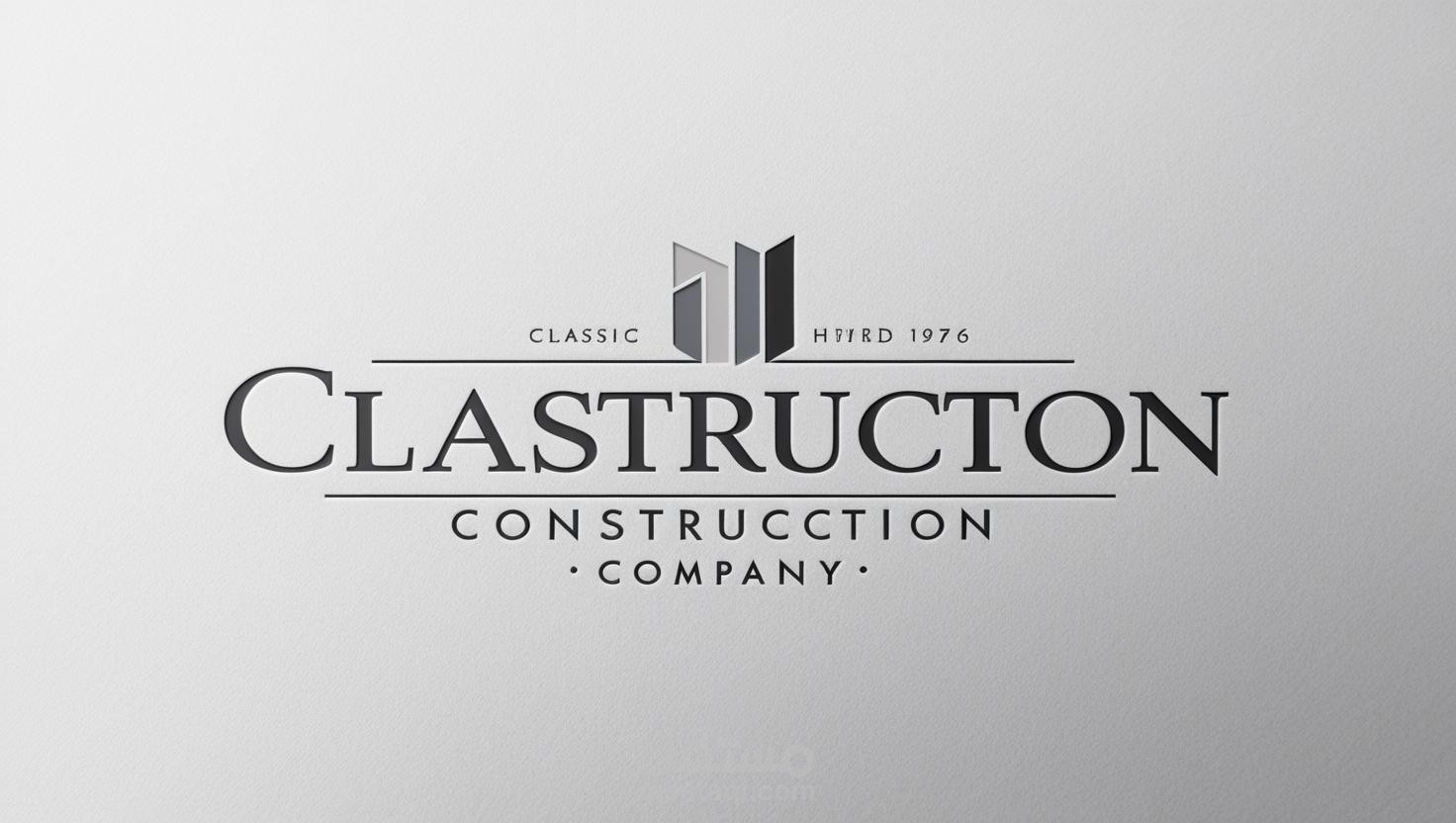 ️ اسم العمل:  تصميم شعار لشركه إنشاءات كلاسيكيه Clastructon