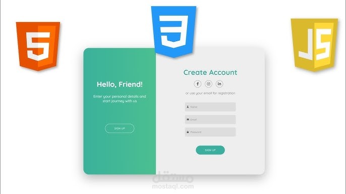 تطوير نموذج تفاعلي لتخزين بيانات المستخدم محليًا باستخدام HTML, CSS, JS