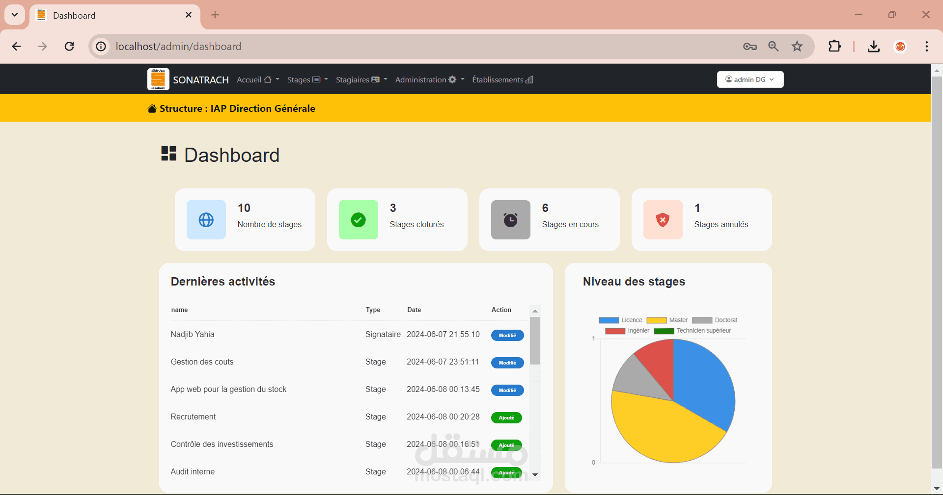 Intern Management Web Application
