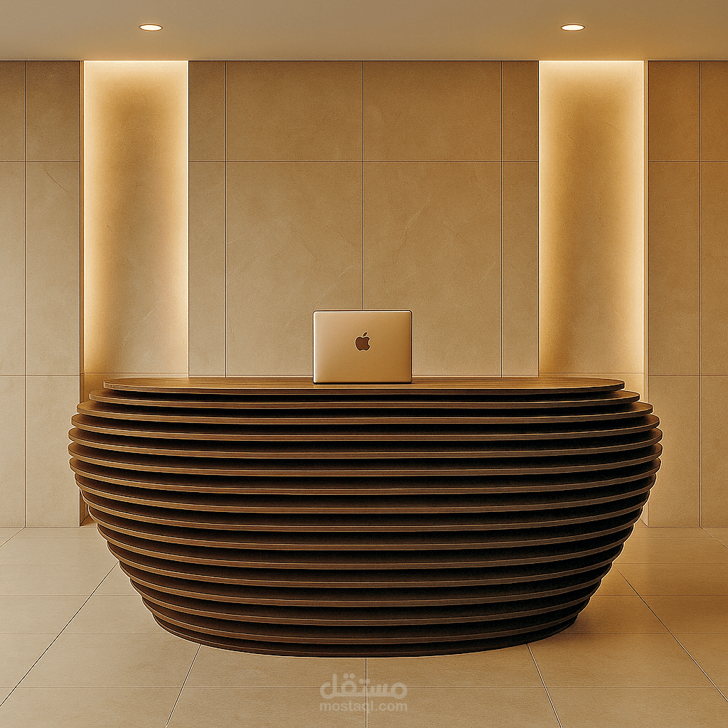 تصميم مكتب استقبال فاخر بأسلوب عصري