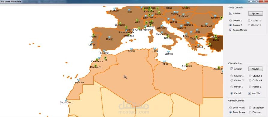 برمجة تطبيق سطح مكتب يحوي خريطة