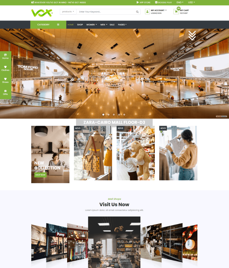 تطوير متجر الكتروني HTML5, CSS3, Bootstrap, javascript