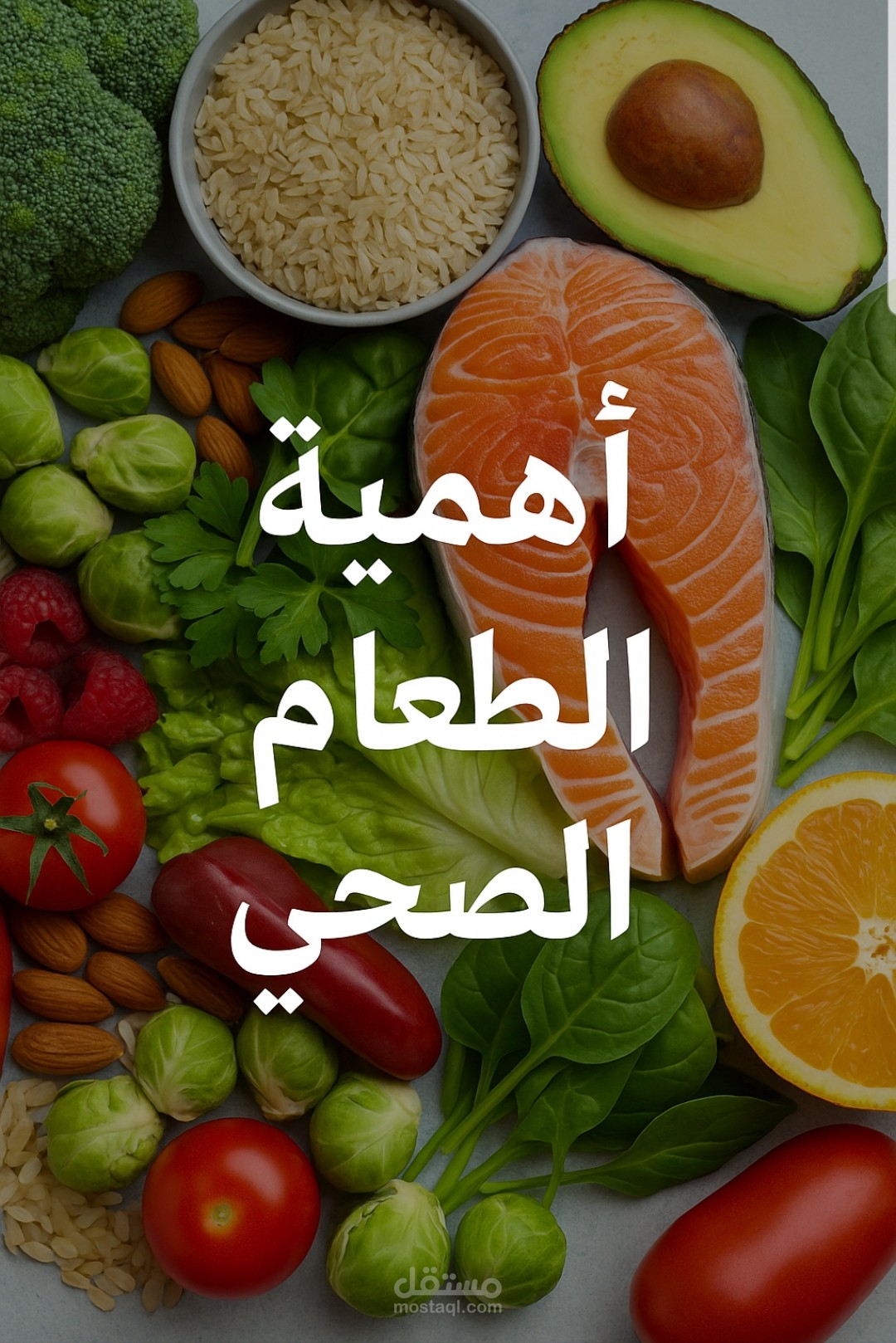 مقالة احترافية بصيغة PDF حول أهمية الطعام الصحي – تصميم وتنسيق جذاب