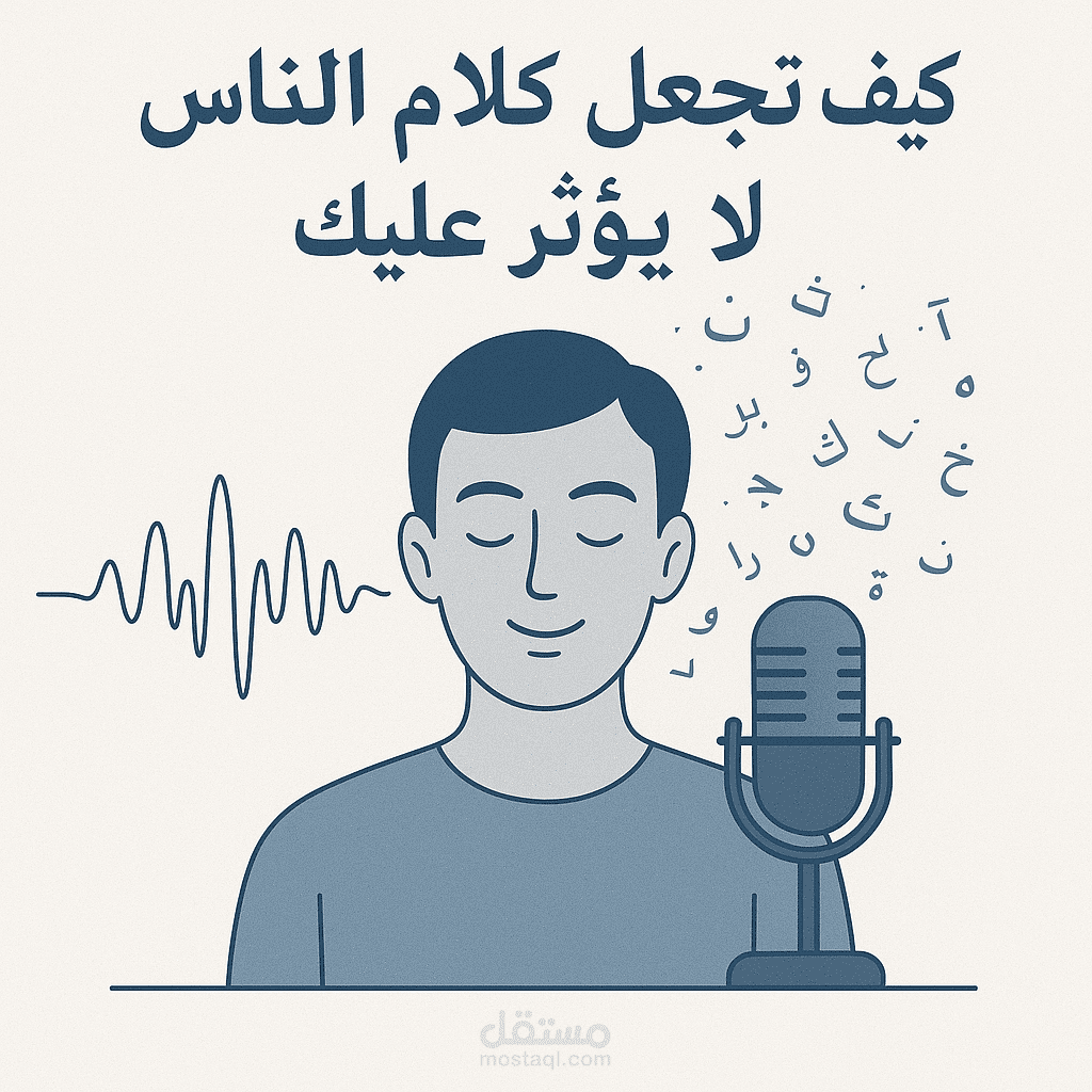 تفريغ صوتي احترافي لحلقة بودكاست توعوي: "كيف تجعل كلام الناس لا يؤثر عليك"