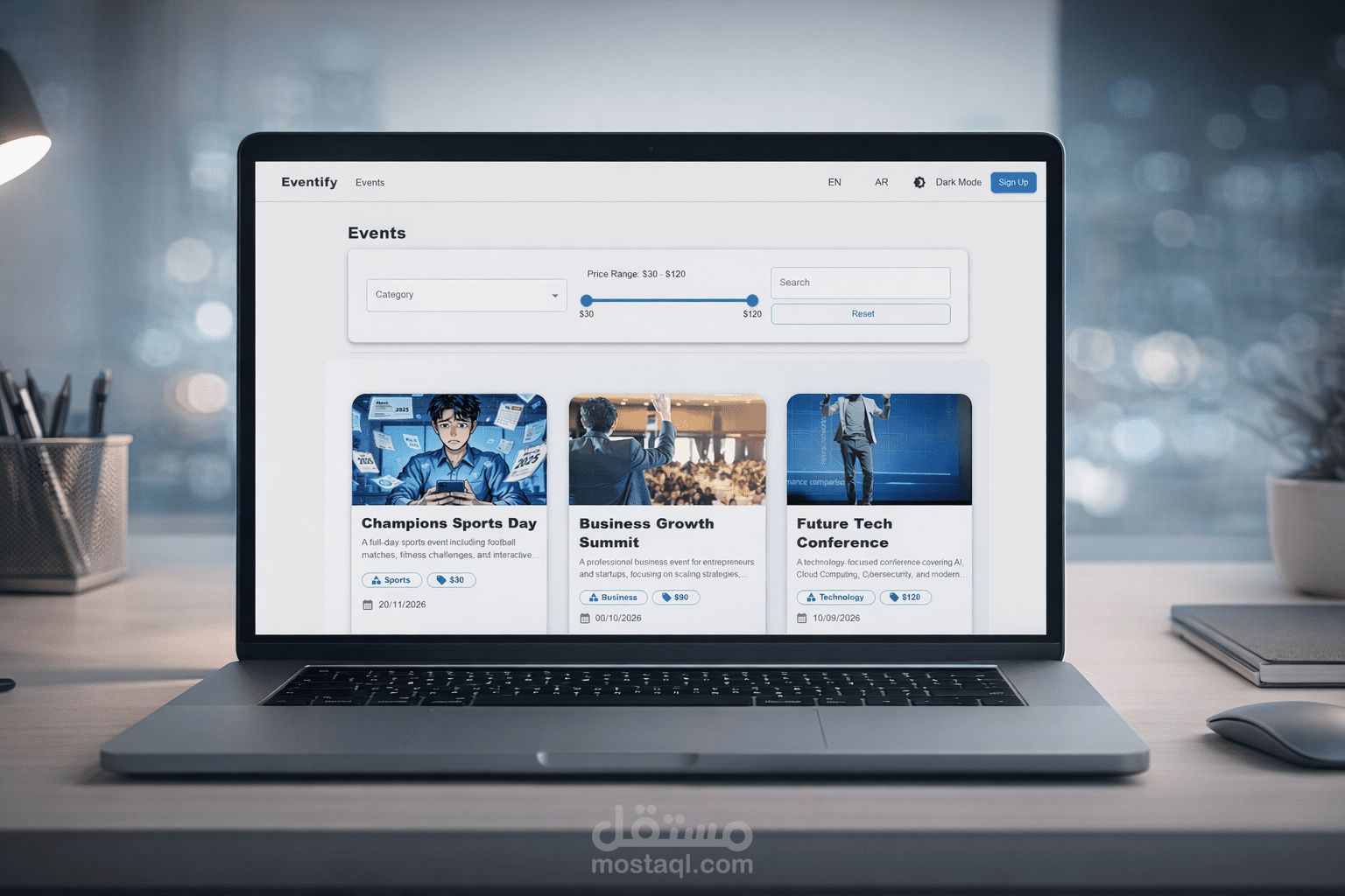 Eventify – نظام إدارة وحجز الفعاليات